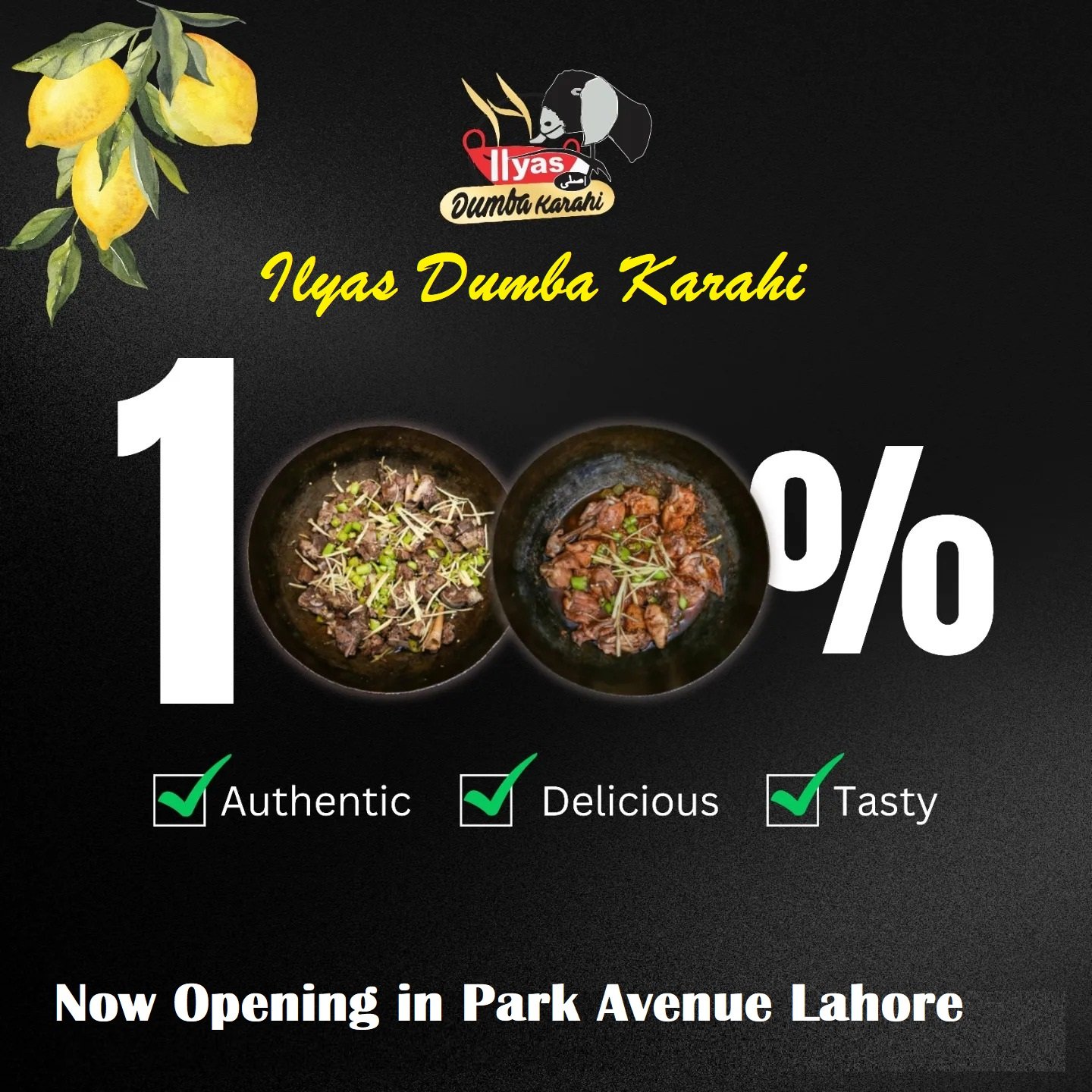 Ilyas Dumba Karahi Now Opening in Park Avenue Lahore