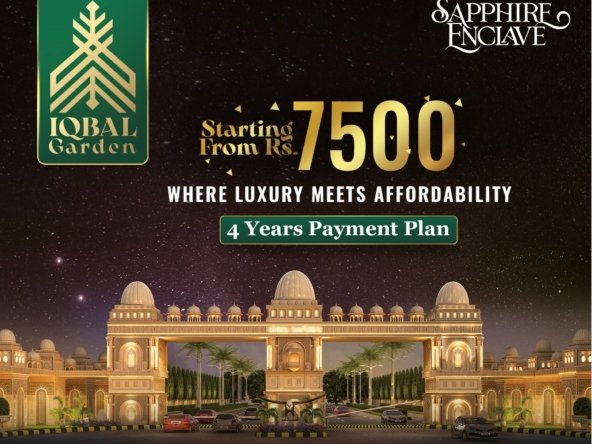 Iqbal Garden Installments From Rs 7500 Per Month Only